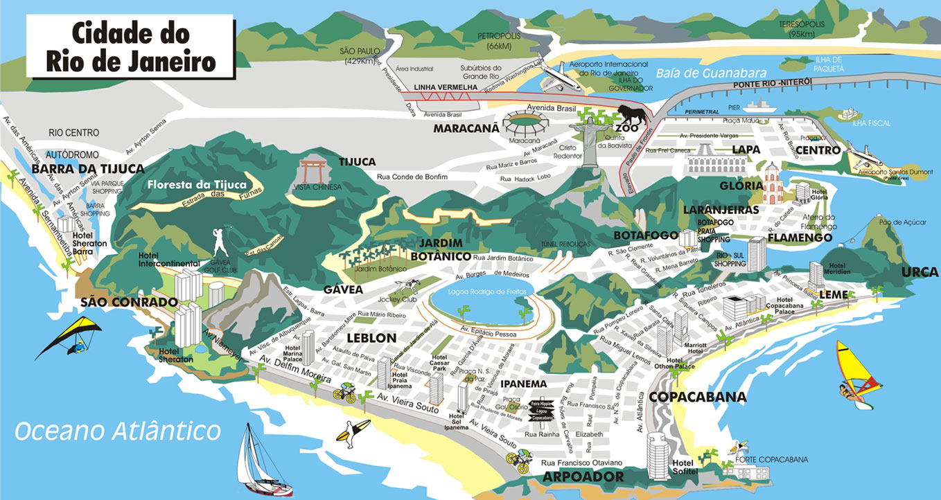 rio de janeiro city center map